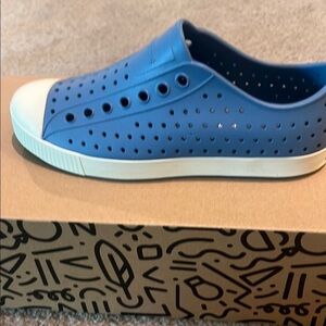 Native Shoes Blue Perforated Slip-On Sneakers M7 W9